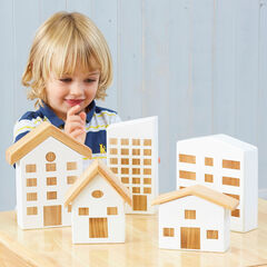 TTS Tiny Town Wooden Houses 5pcs  hi-res