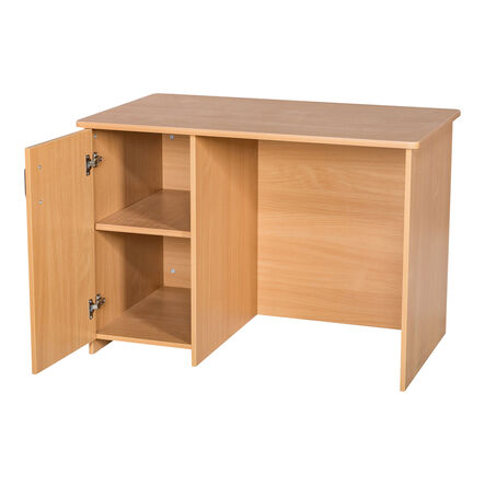 Premium Teacher\'s Desks With locking Cupboard Beech  hi\-res