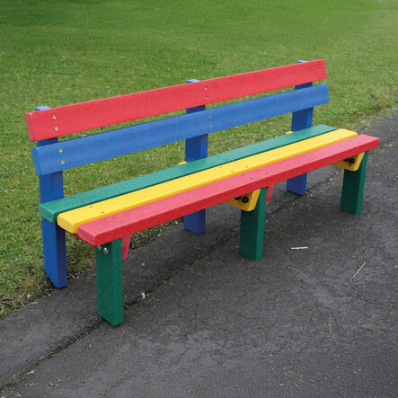 Marmax Reston Recycled Plastic 3 Seater Outdoor Bench MultiC  hi\-res