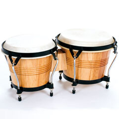 Wooden Shell Bongos With Raised Feet  hi-res