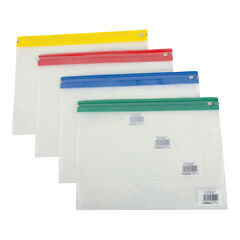 Flipfile A4 Plastic Zip Wallets 100pk  hi-res
