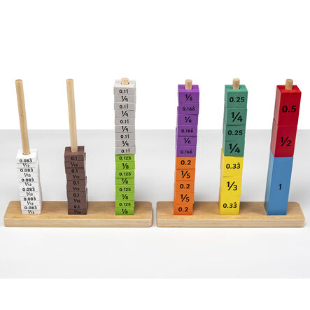 Wooden Fraction \x26 Decimal Towers  hi\-res