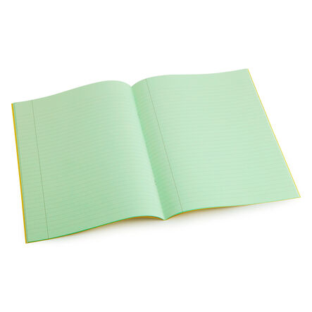 A4 Tinted Exercise Book 8mm Ruled Margin Green 48pg 10pk  hi\-res