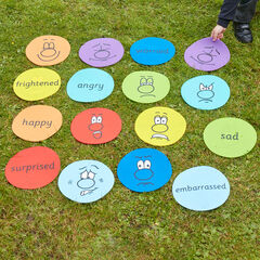 TTS Emotion Faces Throw Down Spots 16pk  hi-res