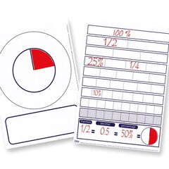 Dry Erase Fractions, Decimals & Percentages Board Class 30pk  hi-res
