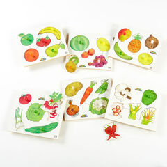 Wooden Healthy Eating Puzzles 6pk  hi-res