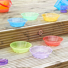 Translucent Rainbow Sand Water Play Sorting Bowls 6pk  hi-res