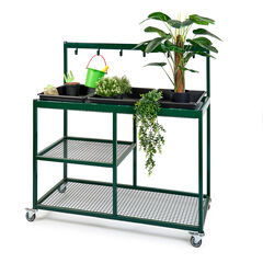 Garden Potting Station Metal Trolley  hi-res