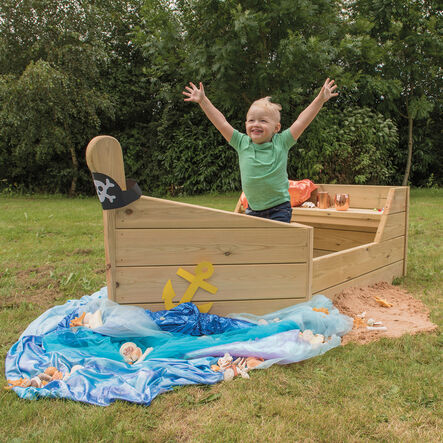 Outdoor Wooden Adventure Pirate Boat  hi\-res