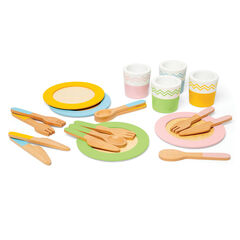 Role Play Pastel & Wooden Dinnerware Set 20pcs  hi-res