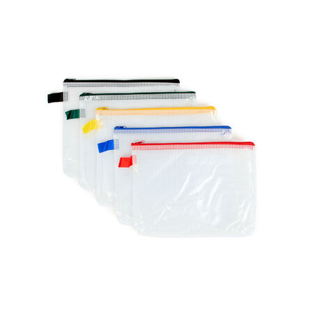 Flipfile Heavy Duty Mesh Zip Wallet Bags 5pk  hi\-res