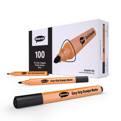 Show-me Triangular Drywipe Whiteboard Markers Blk  hi-res