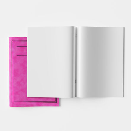 8\'\'x 6.5\'\' Exercise Book Plain Pink 48pg 50pk Pink hi\-res