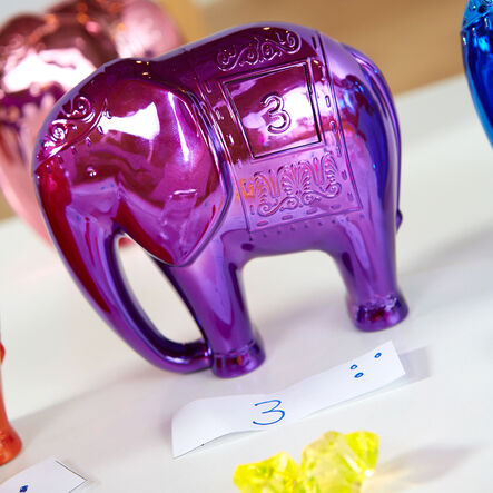 TTS Metallic Elephant Number and Counting Set 1\-10  hi\-res