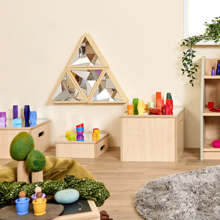 Loose Parts Tonal Rainbow Wooden Boulder Blocks  hi\-res