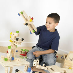 Wooden Construction Set 182pcs  hi-res