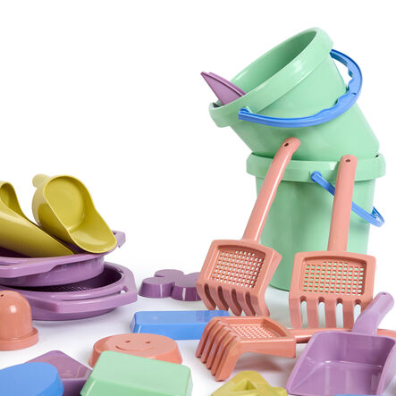 Recycled Plastic Sand \x26 Messy Play Set Pastel 48pk  hi\-res