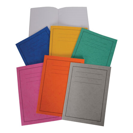 9\'\'x7\'\' Exercise Book 8mm Ruled Margin Blue 48pg  hi\-res
