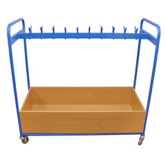Double Sided Blue Cloakroom Trolley  hi-res