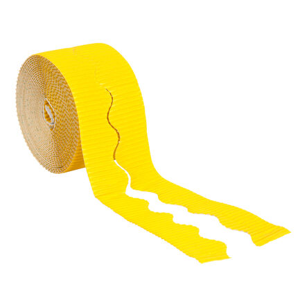 TTS Scalloped Corrugated Border Rolls Can Yellow Canary Yellow hi\-res