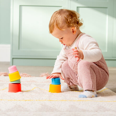 SiliSoft Silicone Teethers, Rainbow Balls \x26 Cups Bundle  hi\-res