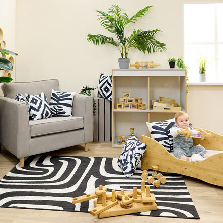 Graphic Soft Furnishings Square Rug  hi\-res