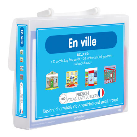 TTS French In the Town Vocabulary Builder Activity Cards  hi\-res