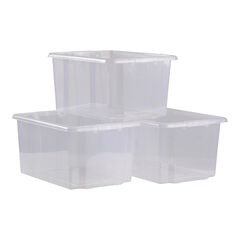 Clear Storage Tubs 3pk  hi-res