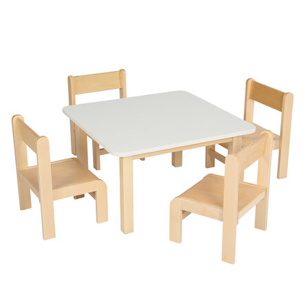 Essentials White Square Table  hi\-res