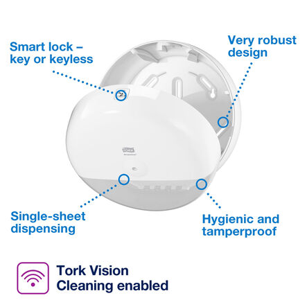 TORK® SmartOne® Toilet Roll Dispenser  hi\-res