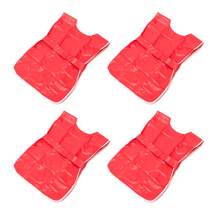 Plain Red PVC Waterproof Easy\-on Tabards  hi\-res