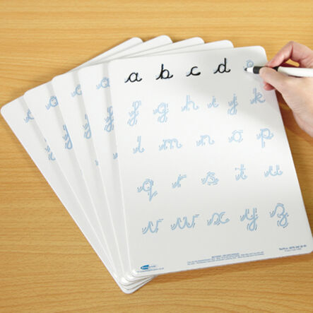 Cursive Letter Formation Dry Wipe Boards A4 5pk  hi\-res