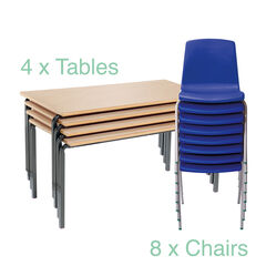 Crush Bent Table 4pk NP Chair  hi-res