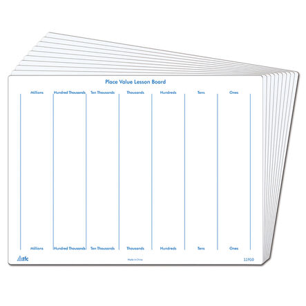 Dry Wipe Place Value Lesson Board 30pk  hi\-res