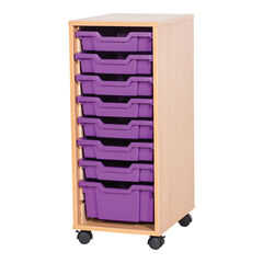 Mobile Single Column 7 Tray Unit  hi-res