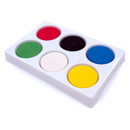 Assorted Tempera 6 Paint Blocks and Palette  hi\-res