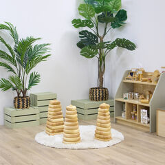 TTS Giant Wooden Stacking Tower Pyramids  hi-res