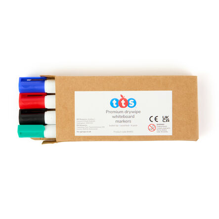 TTS Premium Drywipe Whiteboard Marker Bullet Tip Assorted  hi\-res