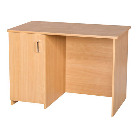 Premium Teacher\'s Desks With locking Cupboard Beech  hi\-res