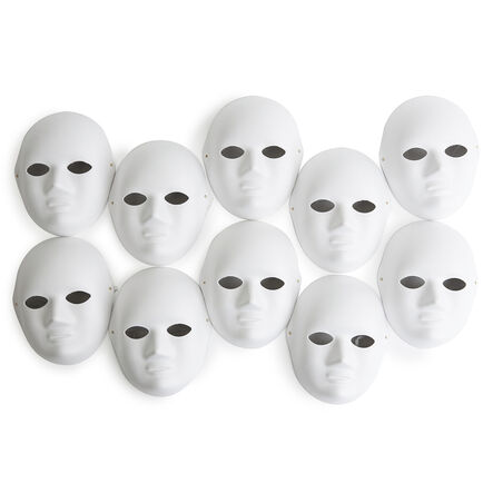 Biodegradable Face Masks 10pk White  hi\-res