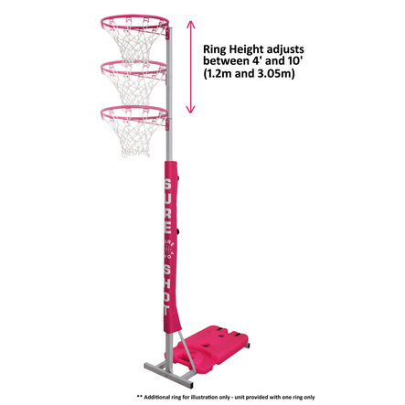 Easiplay Netball Unit w Padding Pink \x26 Silver  hi\-res