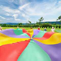 Multicoloured Playground Parachute 24 Handle 20ft  hi-res