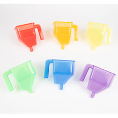Translucent Rainbow Colour Funnels - 6pk  hi-res