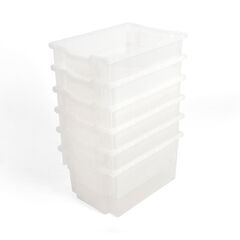 Gratnells Storage Trays 6 Pack Clear Extra Deep Clear hi-res