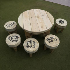 Bug Table and Five Stools  hi-res