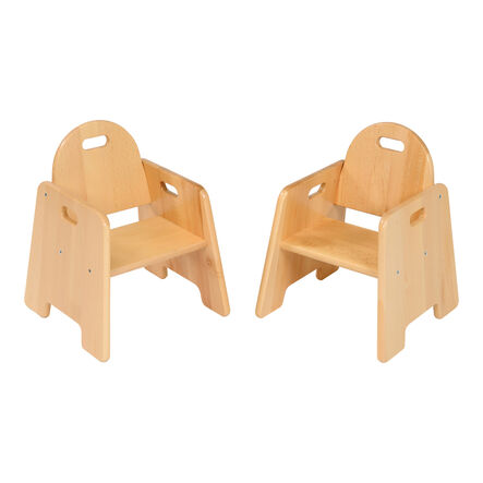 Solid Beech Infant Chairs Seat height 140mm 2pk  hi\-res