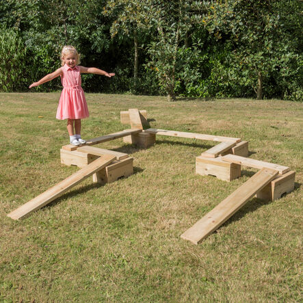 Outdoor Wooden Mini Adventure Trail 14pcs  hi\-res
