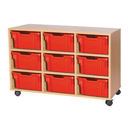 Mobile Triple Tray Storage Unit 9 Deep  hi\-res