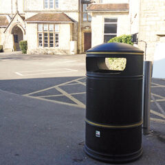 Heritage Round Hooded Litter Bins  hi-res