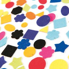 Self Adhesive Felt Shapes Assorted 100pk  hi-res
